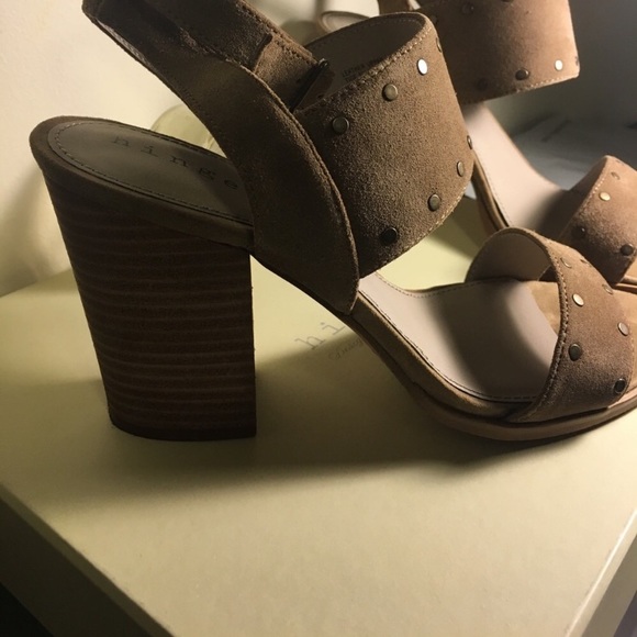 Hinge HG Corrine Brown Suede Sandal Heels US 9.5 - Picture 3 of 6